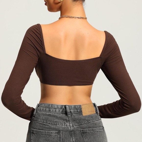 Brown crop top - Picture 2 of 6